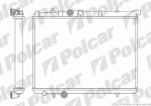 Polcar 572308-3 - Радиатор, охлаждение двигателя autospares.lv