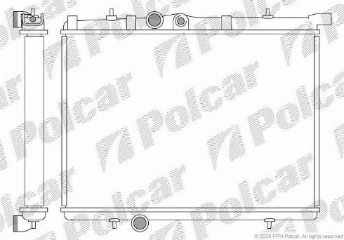 Polcar 5723082X - Радиатор, охлаждение двигателя autospares.lv