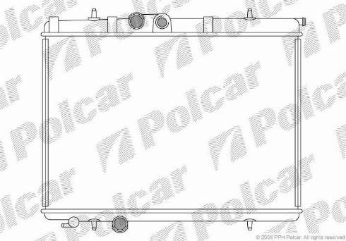 Polcar 5723087X - Радиатор, охлаждение двигателя autospares.lv