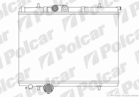 Polcar 572308A6 - Радиатор, охлаждение двигателя autospares.lv