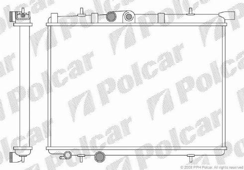 Polcar 572308A3 - Радиатор, охлаждение двигателя autospares.lv