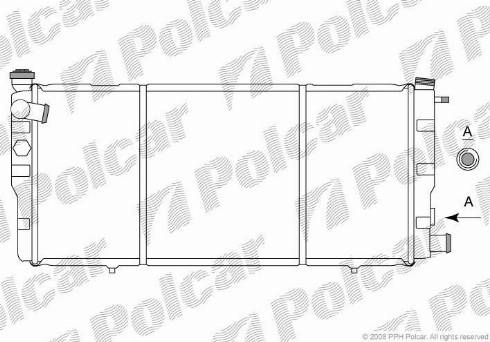 Polcar 572208-4 - Радиатор, охлаждение двигателя autospares.lv