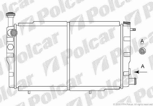 Polcar 572208-1 - Радиатор, охлаждение двигателя autospares.lv