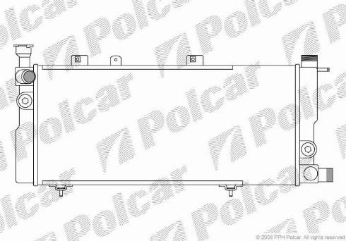 Polcar 572208A4 - Радиатор, охлаждение двигателя autospares.lv