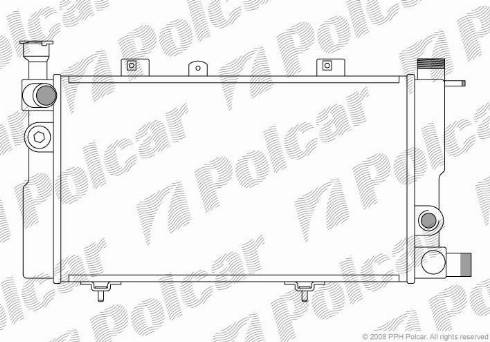 Polcar 572208A1 - Радиатор, охлаждение двигателя autospares.lv