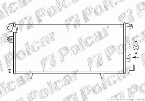 Polcar 572208A2 - Радиатор, охлаждение двигателя autospares.lv