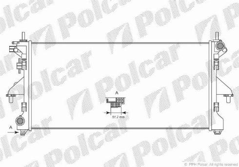 Polcar 577008-3 - Радиатор, охлаждение двигателя autospares.lv