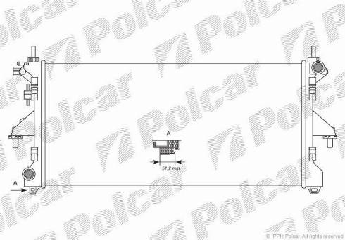 Polcar 577008A4 - Радиатор, охлаждение двигателя autospares.lv