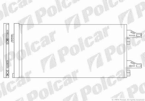 Polcar 5770K8C1 - Конденсатор кондиционера autospares.lv