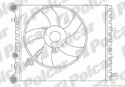 Polcar 6913084X - Радиатор, охлаждение двигателя autospares.lv