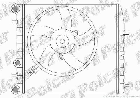 Polcar 691308-4 - Радиатор, охлаждение двигателя autospares.lv