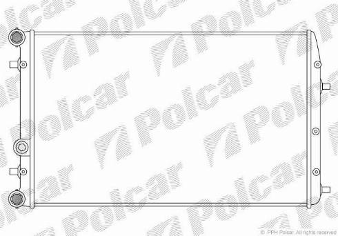 Polcar 691308-5 - Радиатор, охлаждение двигателя autospares.lv