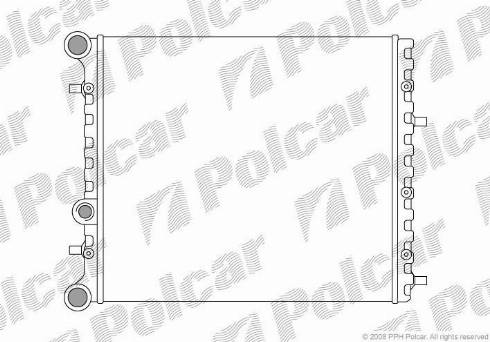 Polcar 6913081X - Радиатор, охлаждение двигателя autospares.lv