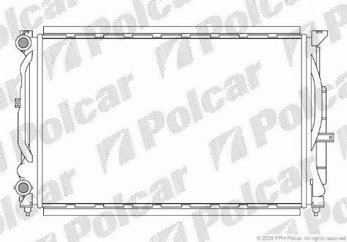 Polcar 692508-1 - Радиатор, охлаждение двигателя autospares.lv