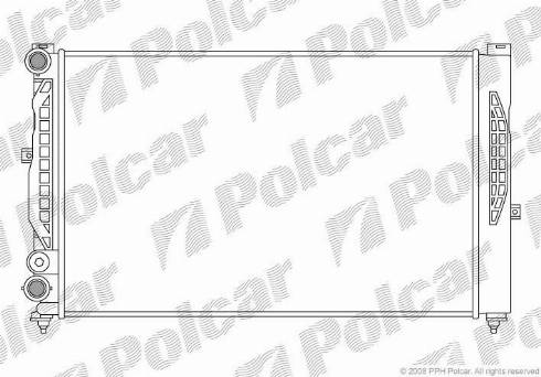 Polcar 692508A1 - Радиатор, охлаждение двигателя autospares.lv