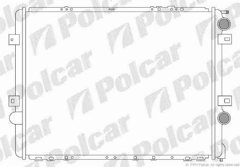 Polcar 6095081X - Радиатор, охлаждение двигателя autospares.lv