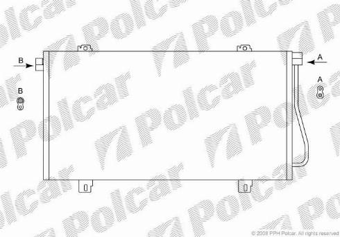 Polcar 6041K84X - Конденсатор кондиционера autospares.lv