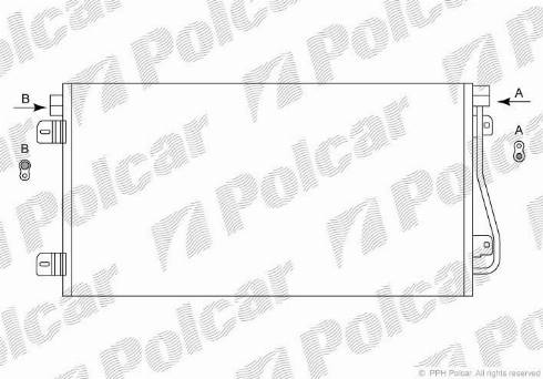 Polcar 6041K8C3 - Конденсатор кондиционера autospares.lv