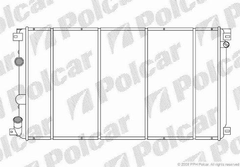 Polcar 6042083X - Радиатор, охлаждение двигателя autospares.lv