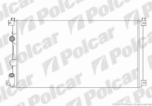 Polcar 604208A3 - Радиатор, охлаждение двигателя autospares.lv