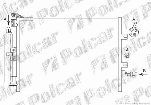 Polcar 6055K82X - Конденсатор кондиционера autospares.lv