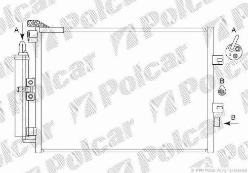 Polcar 6055K8C1 - Конденсатор кондиционера autospares.lv