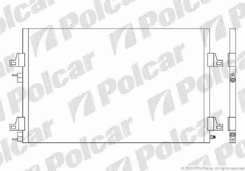 Polcar 6052K82X - Конденсатор кондиционера autospares.lv