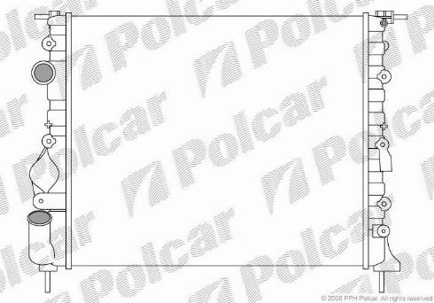 Polcar 6060084X - Радиатор, охлаждение двигателя autospares.lv