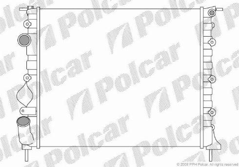 Polcar 606008-4 - Радиатор, охлаждение двигателя autospares.lv