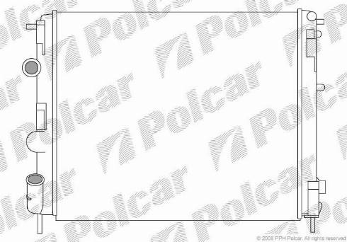 Polcar 6060086X - Радиатор, охлаждение двигателя autospares.lv