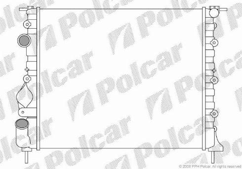 Polcar 6060081X - Радиатор, охлаждение двигателя autospares.lv