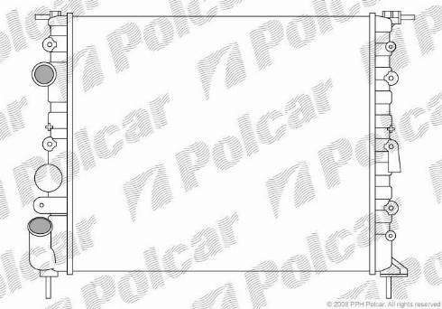 Polcar 606008-1 - Радиатор, охлаждение двигателя autospares.lv