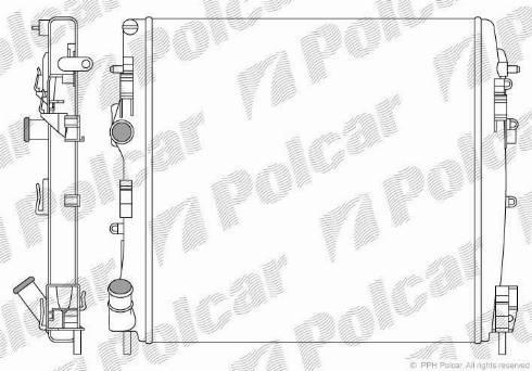 Polcar 6060088X - Радиатор, охлаждение двигателя autospares.lv