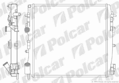 Polcar 606008-8 - Радиатор, охлаждение двигателя autospares.lv