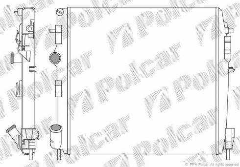 Polcar 6060087X - Радиатор, охлаждение двигателя autospares.lv