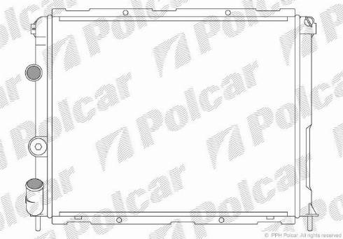 Polcar 606008A9 - Радиатор, охлаждение двигателя autospares.lv