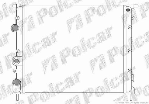 Polcar 606008A1 - Радиатор, охлаждение двигателя autospares.lv