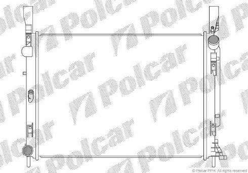 Polcar 606208-1 - Радиатор, охлаждение двигателя autospares.lv