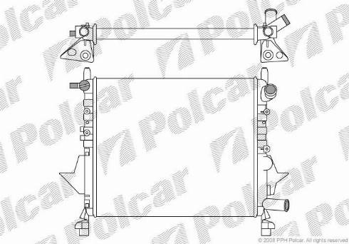 Polcar 6004081X - Радиатор, охлаждение двигателя autospares.lv