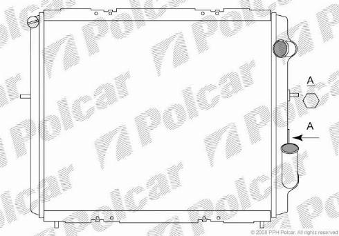 Polcar 600608-5 - Радиатор, охлаждение двигателя autospares.lv