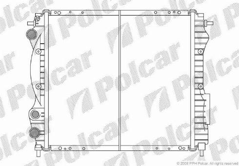 Polcar 6006088X - Радиатор, охлаждение двигателя autospares.lv