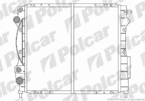 Polcar 600608-8 - Радиатор, охлаждение двигателя autospares.lv