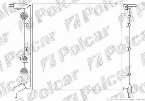 Polcar 600608-3 - Радиатор, охлаждение двигателя autospares.lv