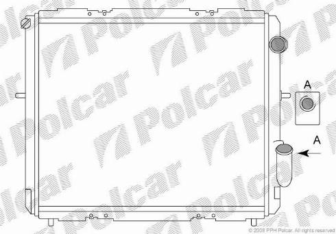 Polcar 600608A5 - Радиатор, охлаждение двигателя autospares.lv