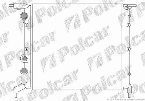 Polcar 600608A3 - Радиатор, охлаждение двигателя autospares.lv