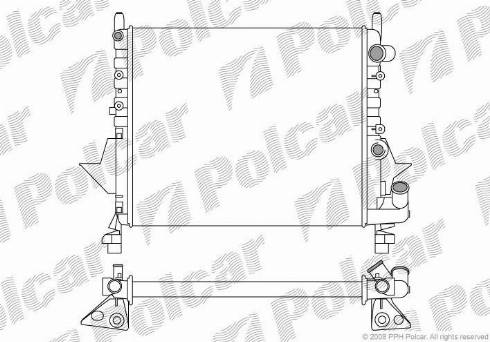 Polcar 6003081X - Радиатор, охлаждение двигателя autospares.lv