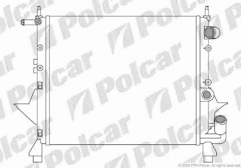 Polcar 600308-1 - Радиатор, охлаждение двигателя autospares.lv