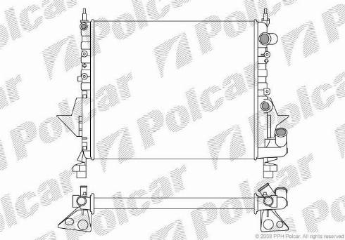 Polcar 600308A1 - Радиатор, охлаждение двигателя autospares.lv