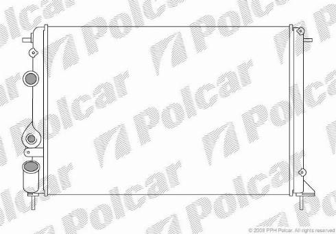 Polcar 6007085X - Радиатор, охлаждение двигателя autospares.lv