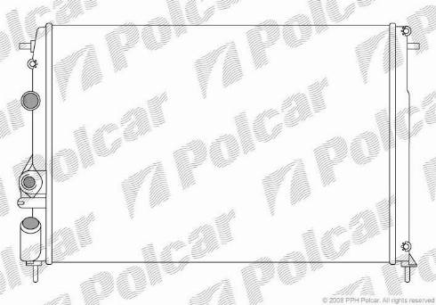 Polcar 600708-5 - Радиатор, охлаждение двигателя autospares.lv